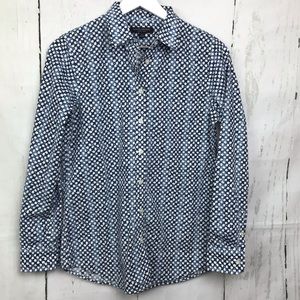 Banana Republic Dillon Button Up Print Shirt Women Sz S